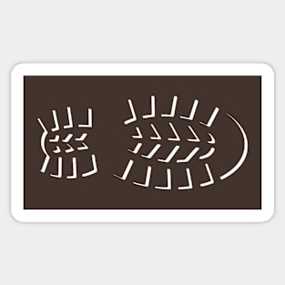 Abstract Minimalist Boot Tread Print Hiking Simple Hiker Gifts Sticker